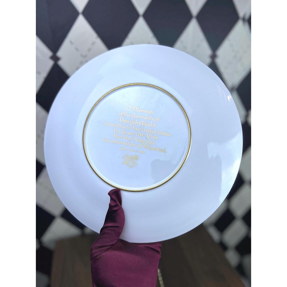 Vintage Pope John Paul II Charger Plate 1983 Vatican Porcelain Catholic - Picture 6 of 7